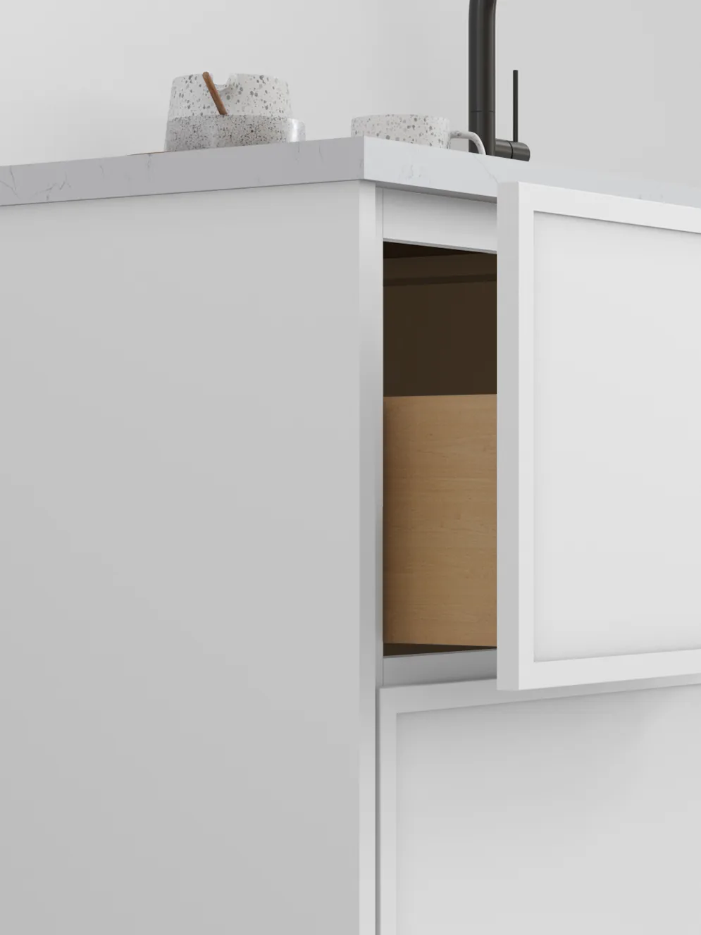 Fabuwood Luna drawer construction detail