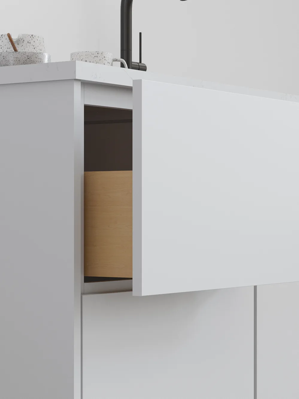 Fabuwood Luxe drawer construction detail