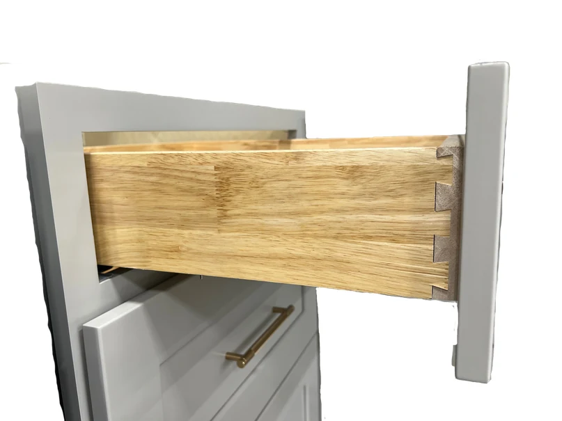 Highland framed cabinet drawer with dovetail joinery and full-extension soft-close slide