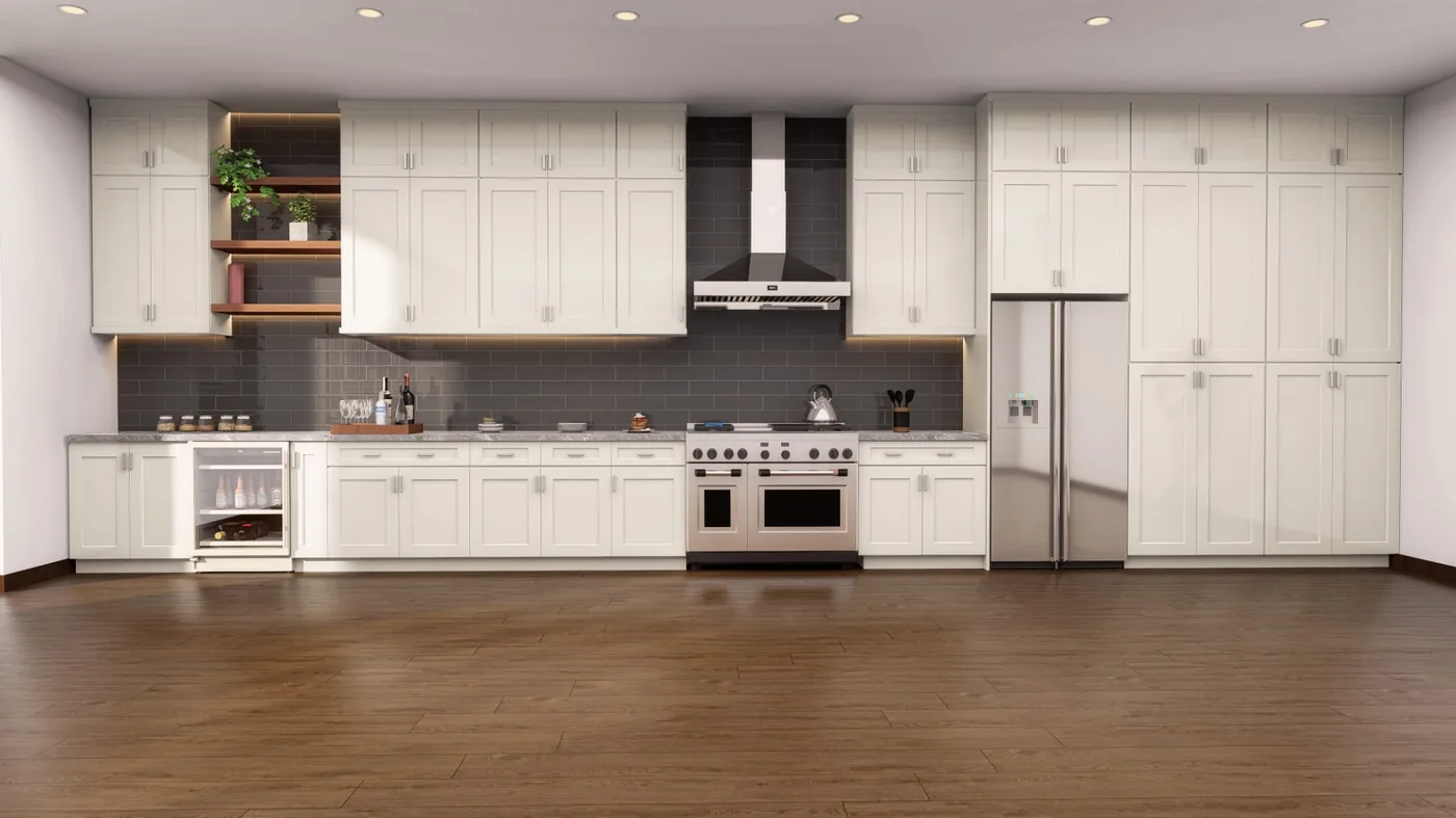Jarlin Cream White Shaker kitchen reference photo 1