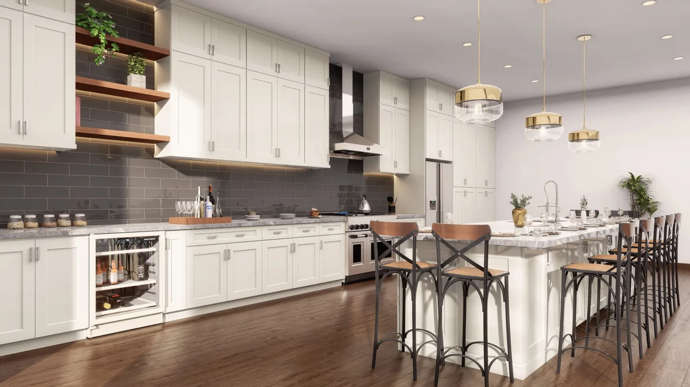 Jarlin Cream White Shaker — construction