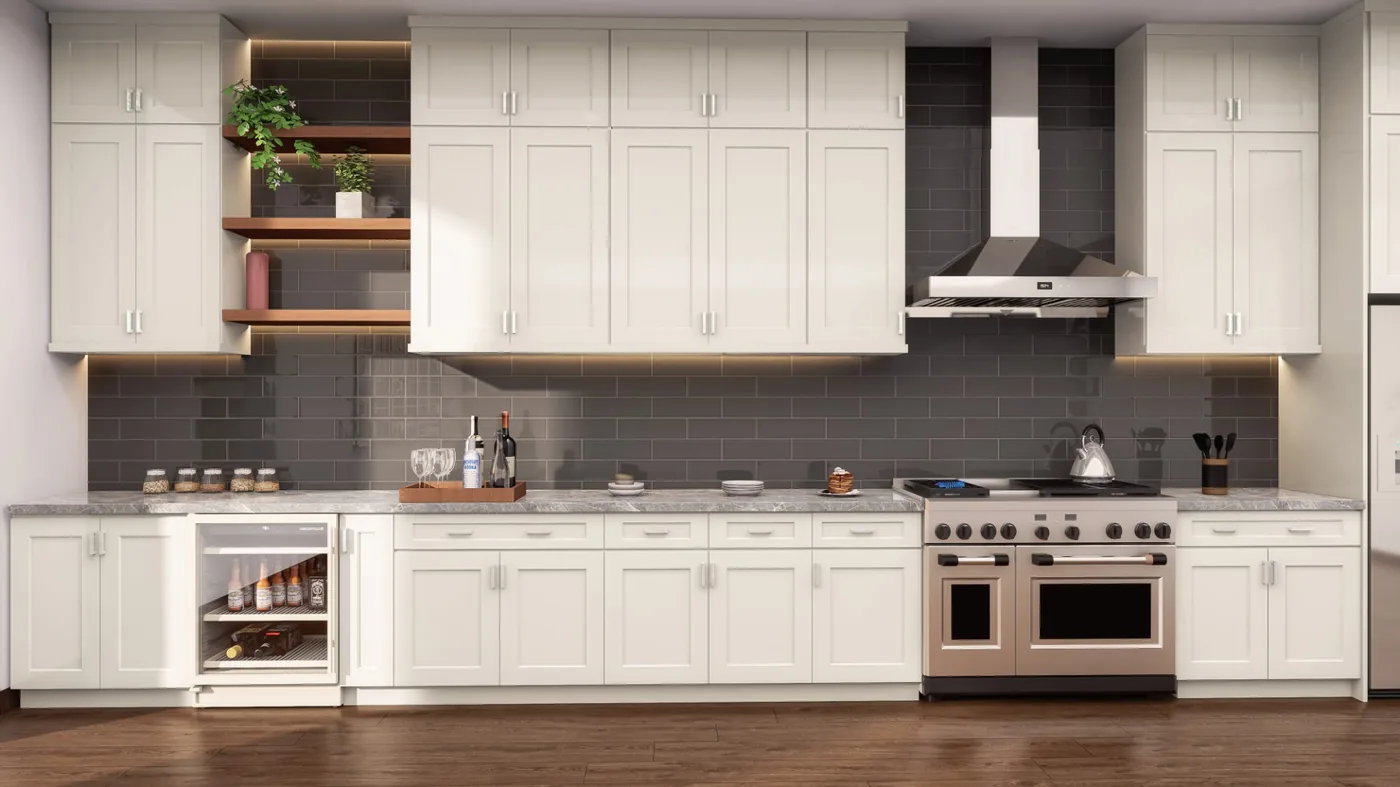 Jarlin Cream White Shaker kitchen reference photo 2