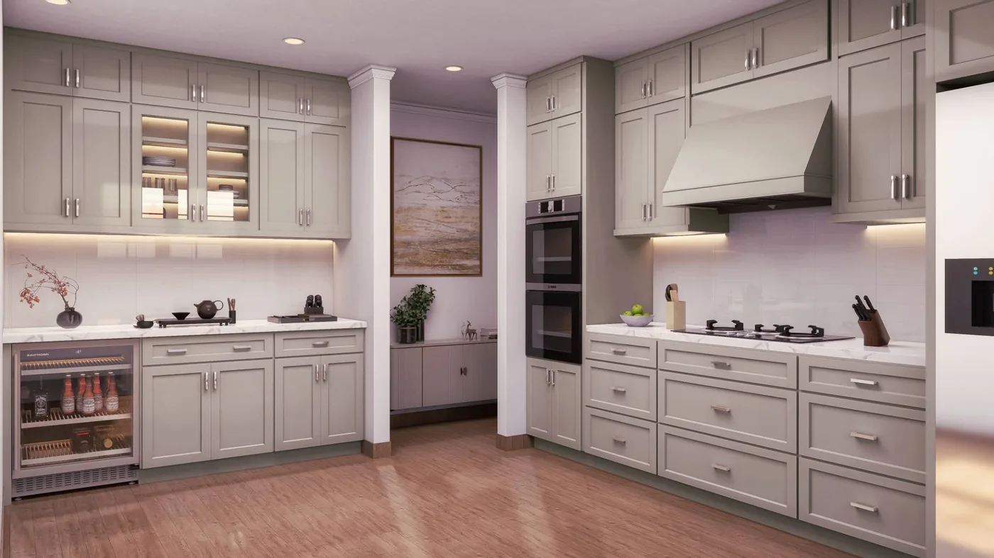 Jarlin Sandy Mirage Shaker kitchen reference photo 1