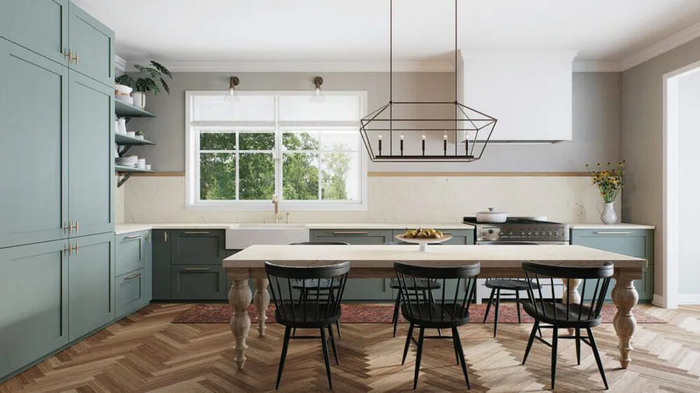 Aterra Blanca Caesarstone quartz installed countertop