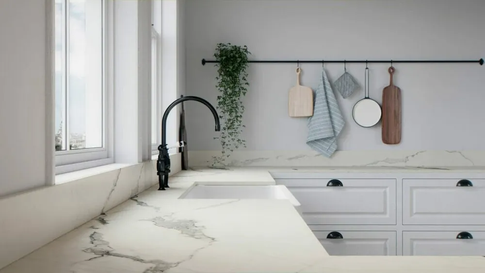 Circa Caesarstone quartz installed countertop