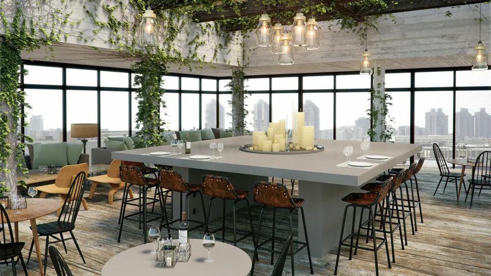 Concrete Caesarstone quartz full slab