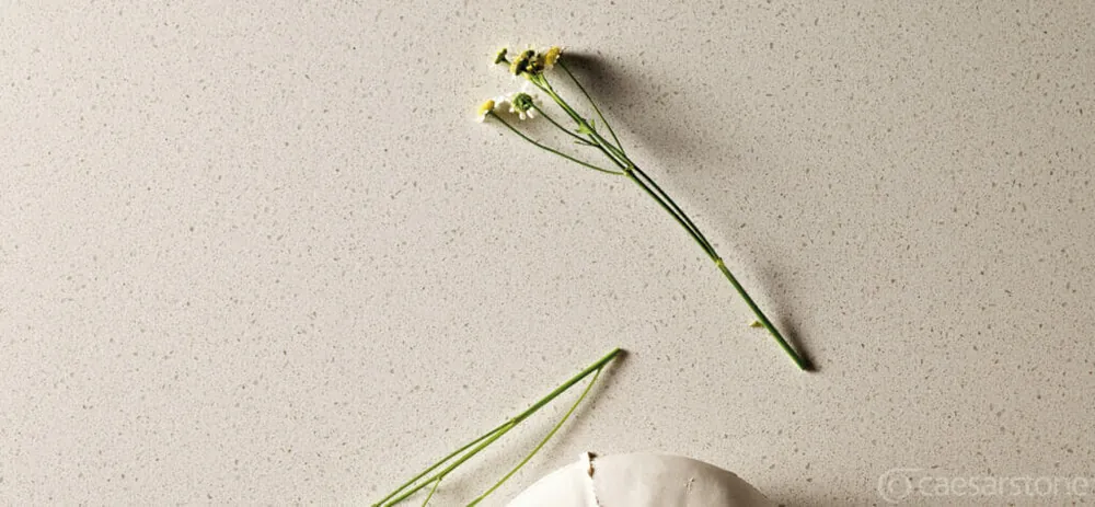 Ocean Foam Caesarstone quartz installed countertop