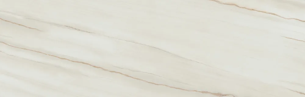 Sleet Caesarstone quartz with brass hardware