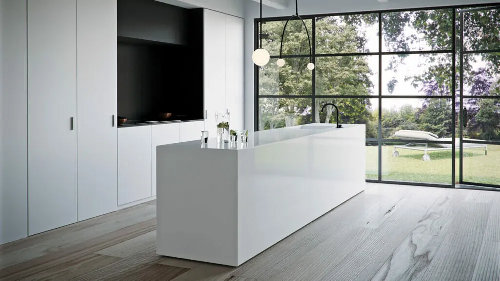 Vivid White kitchen