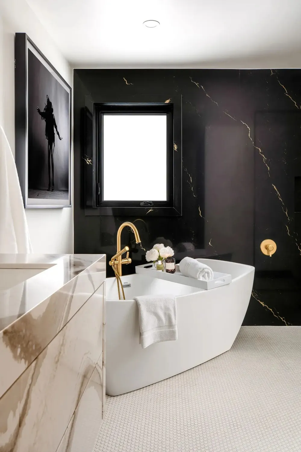 Cambria Black Cambria quartz installed countertop