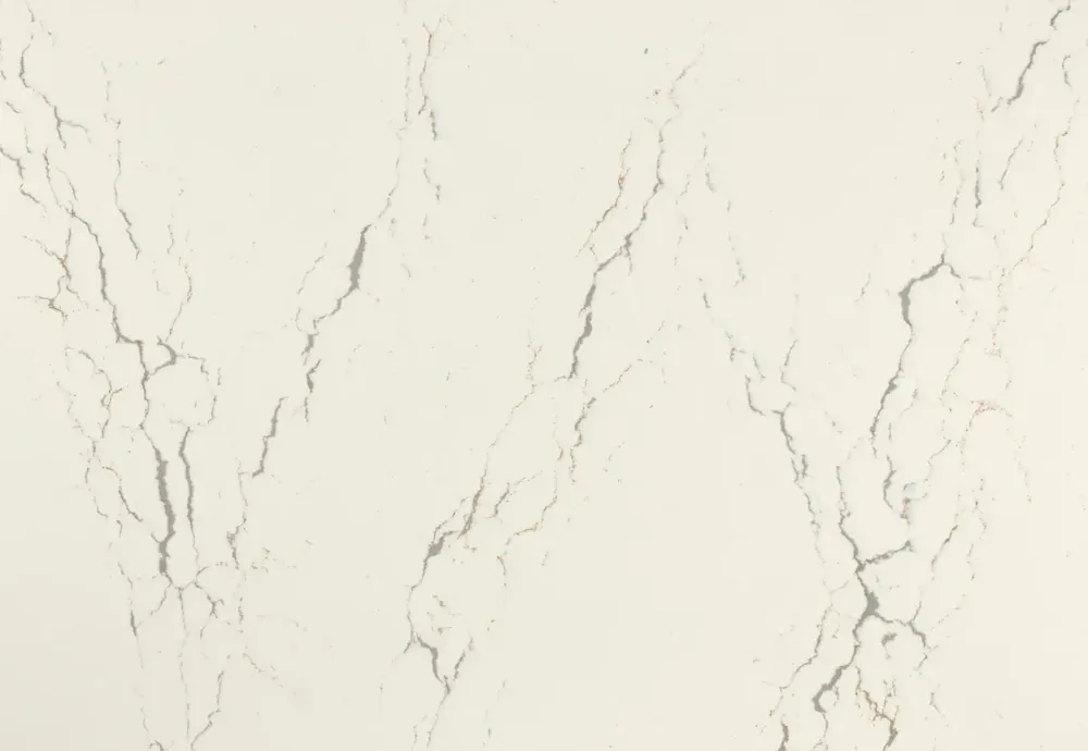 Canterbury Cambria quartz with brass hardware