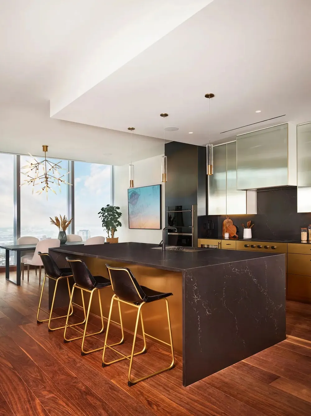 Charlestown Cambria quartz waterfall edge