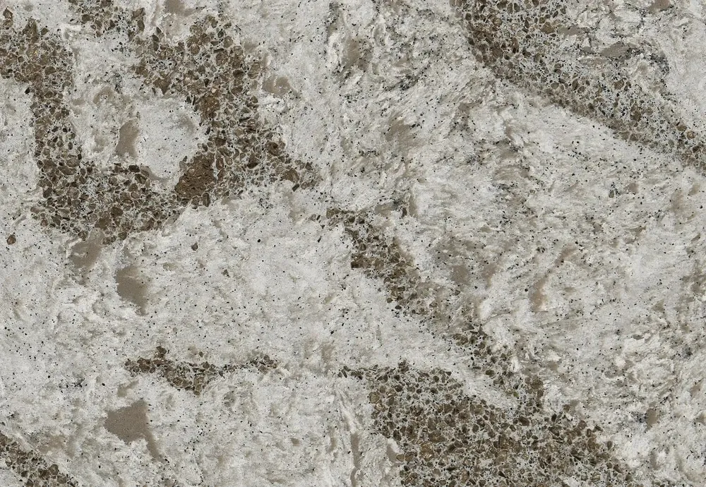 Charston Cambria quartz with brass hardware