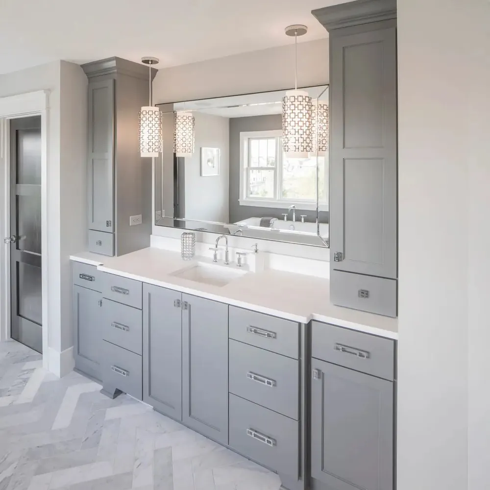 New Quay Cambria quartz waterfall edge