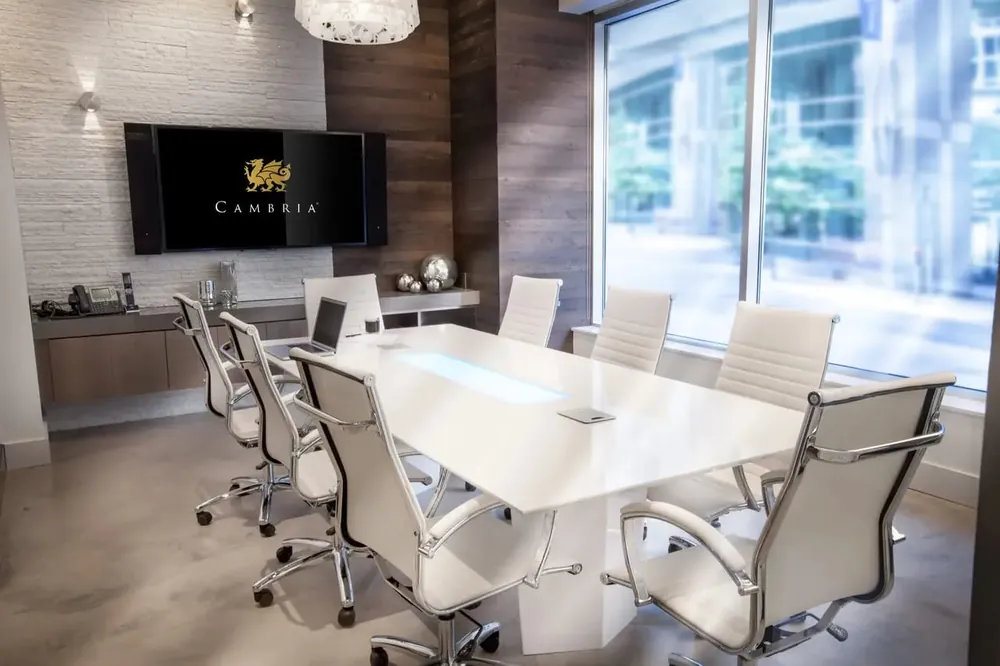 Snowdon White Cambria quartz installed countertop
