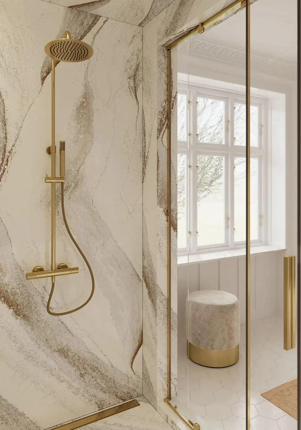 Windsor Brass Cambria quartz installed countertop