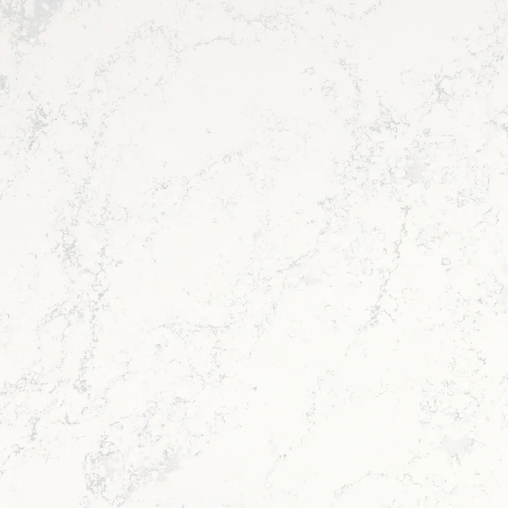 Arabescato Mountain Daltile quartz / porcelain with brass hardware