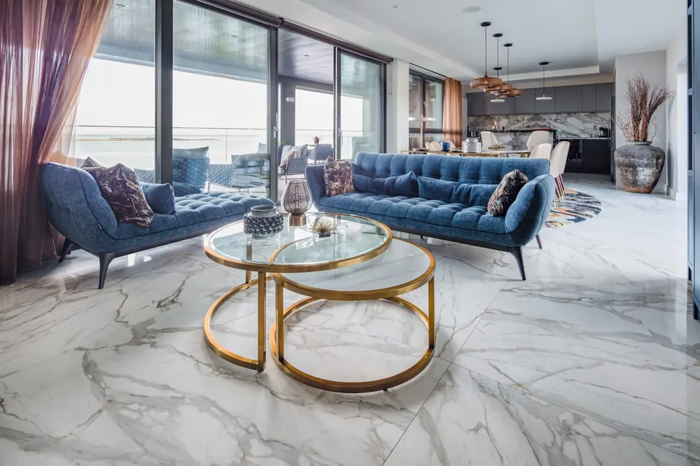 Awake Dekton sintered surface waterfall edge