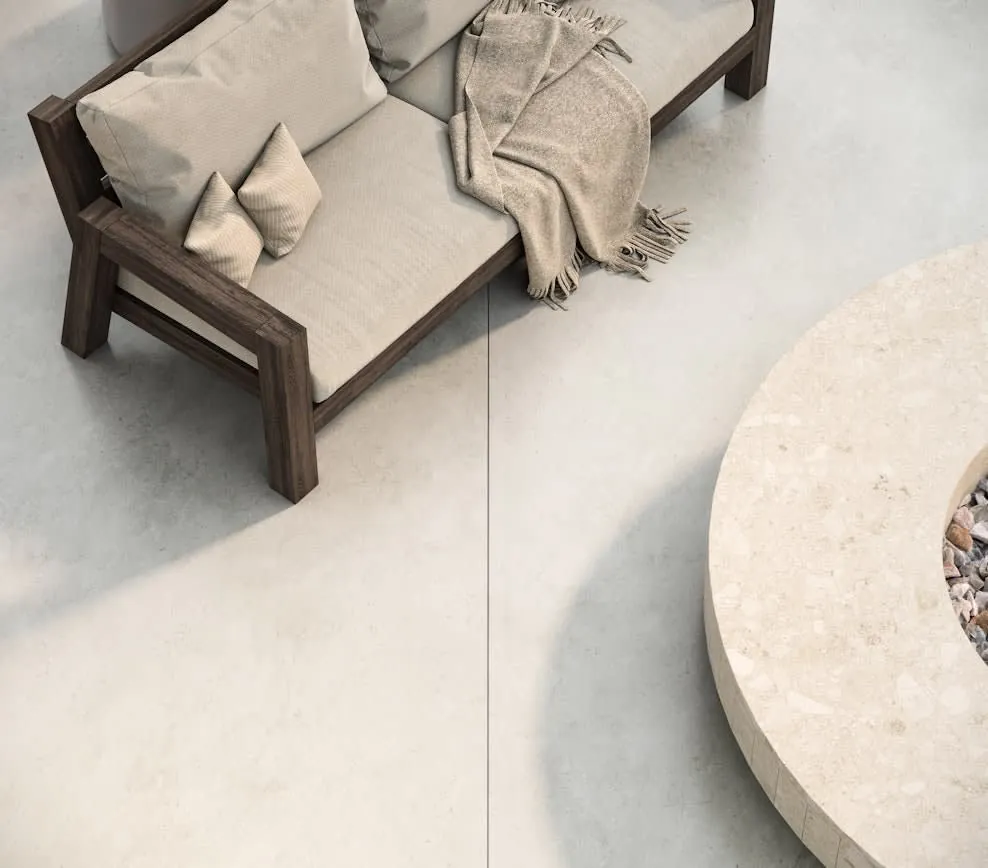 Sandik Dekton sintered surface with brass hardware