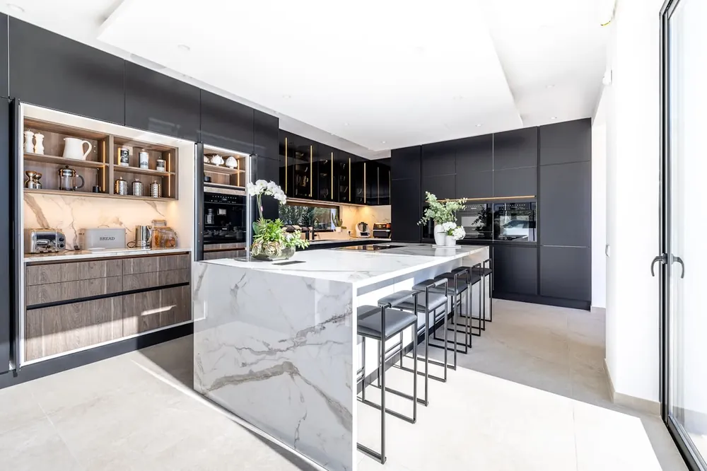 Vigil Dekton sintered surface waterfall edge
