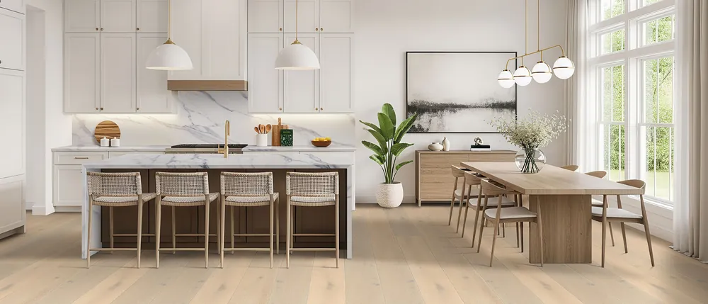 Calacatta Anava MSI quartz with brass hardware