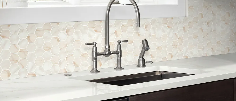 Calacatta Elysio MSI quartz installed countertop