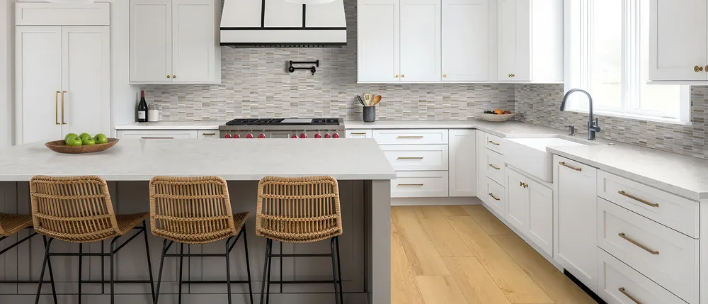 Calacatta Fioressa MSI quartz installed countertop