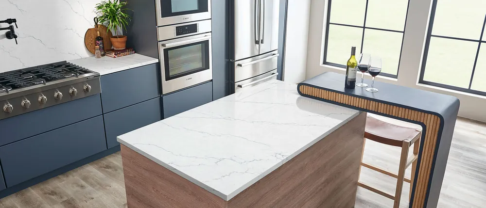 Calacatta Miraggio Cielo MSI quartz full slab