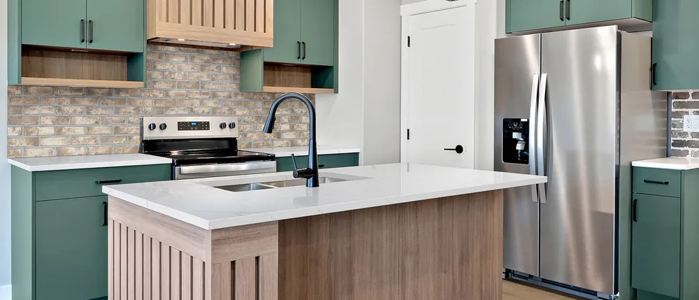 Calacatta Miraggio Gold MSI quartz installed countertop