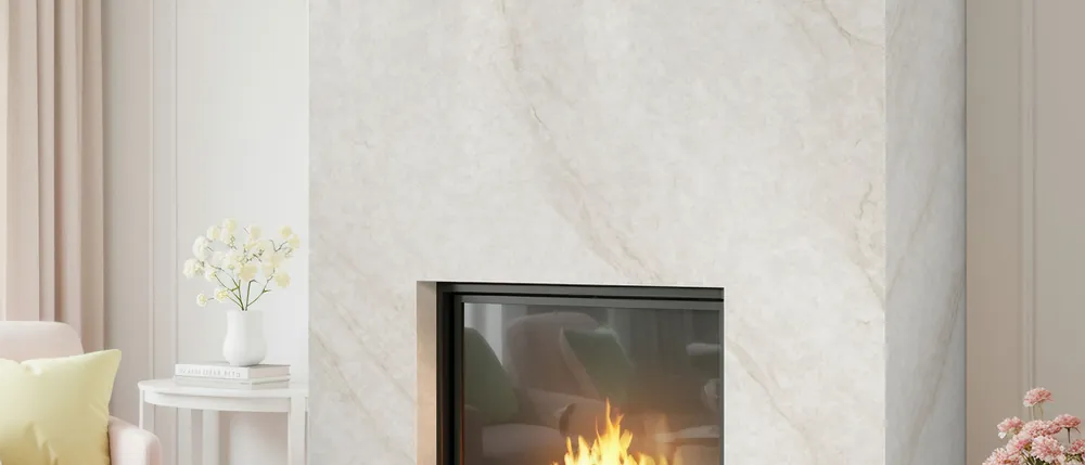 IvoriTaj MSI quartz waterfall edge