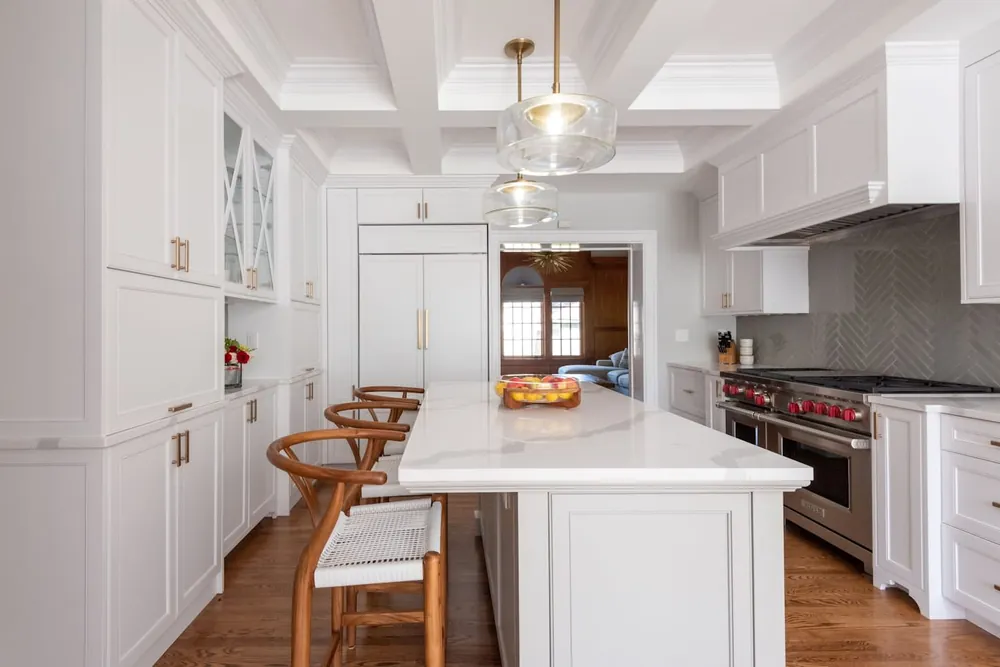 Bianco Calacatta Silestone quartz installed countertop
