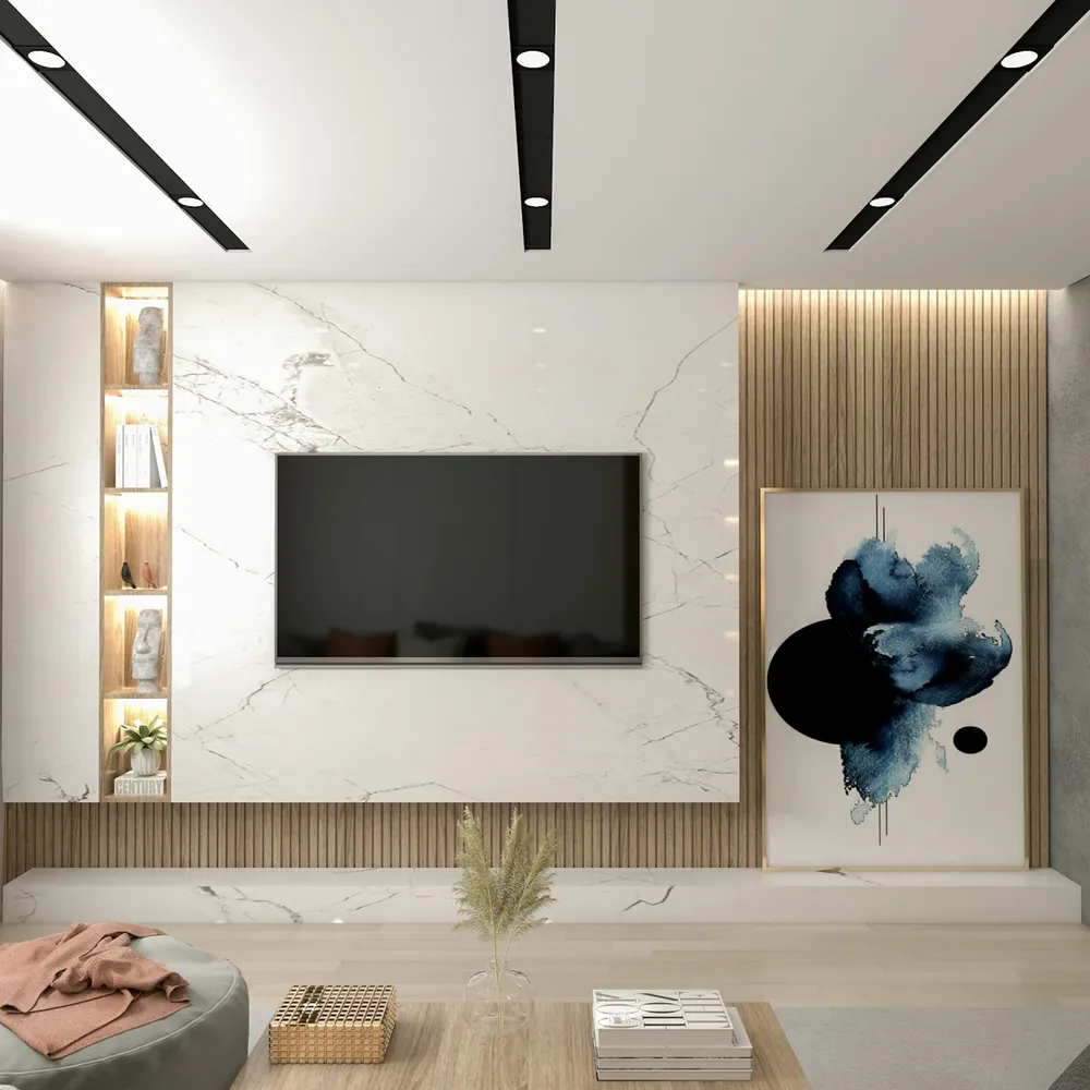Et Bella Silestone quartz with brass hardware