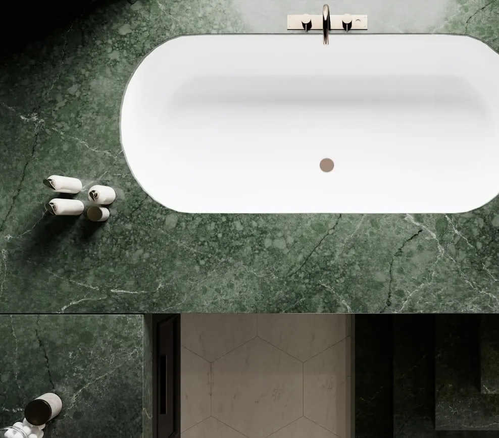 Jardin Emerald Silestone quartz installed countertop