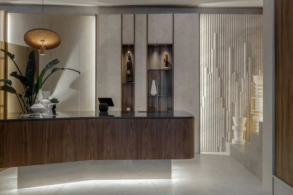 Lime Delight Silestone quartz waterfall edge