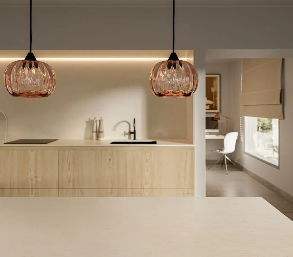 Linen Cream Silestone quartz installed countertop