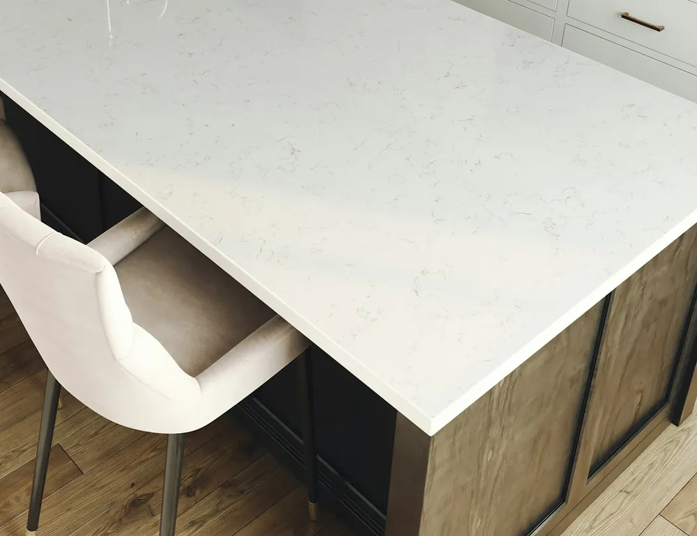 Miami Oro Silestone quartz installed countertop