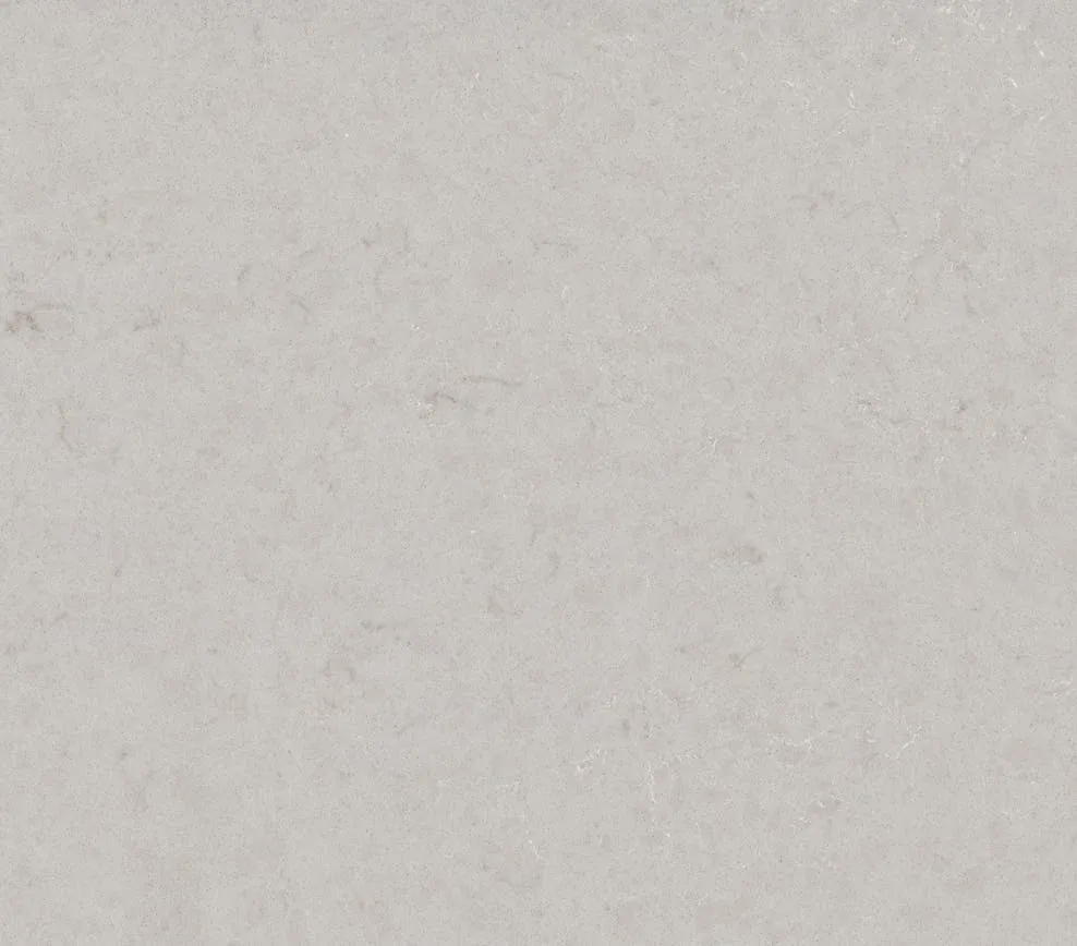 Motion Grey Silestone quartz with brass hardware