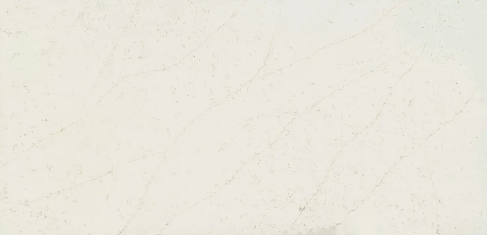 Persian White Silestone quartz waterfall edge