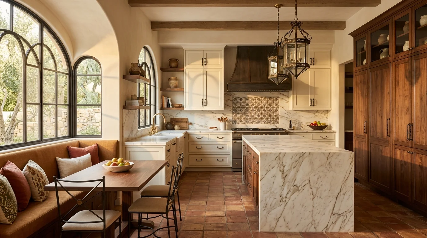 Lake Park kitchen with breakfast nook view and pantry-cabinetry wall