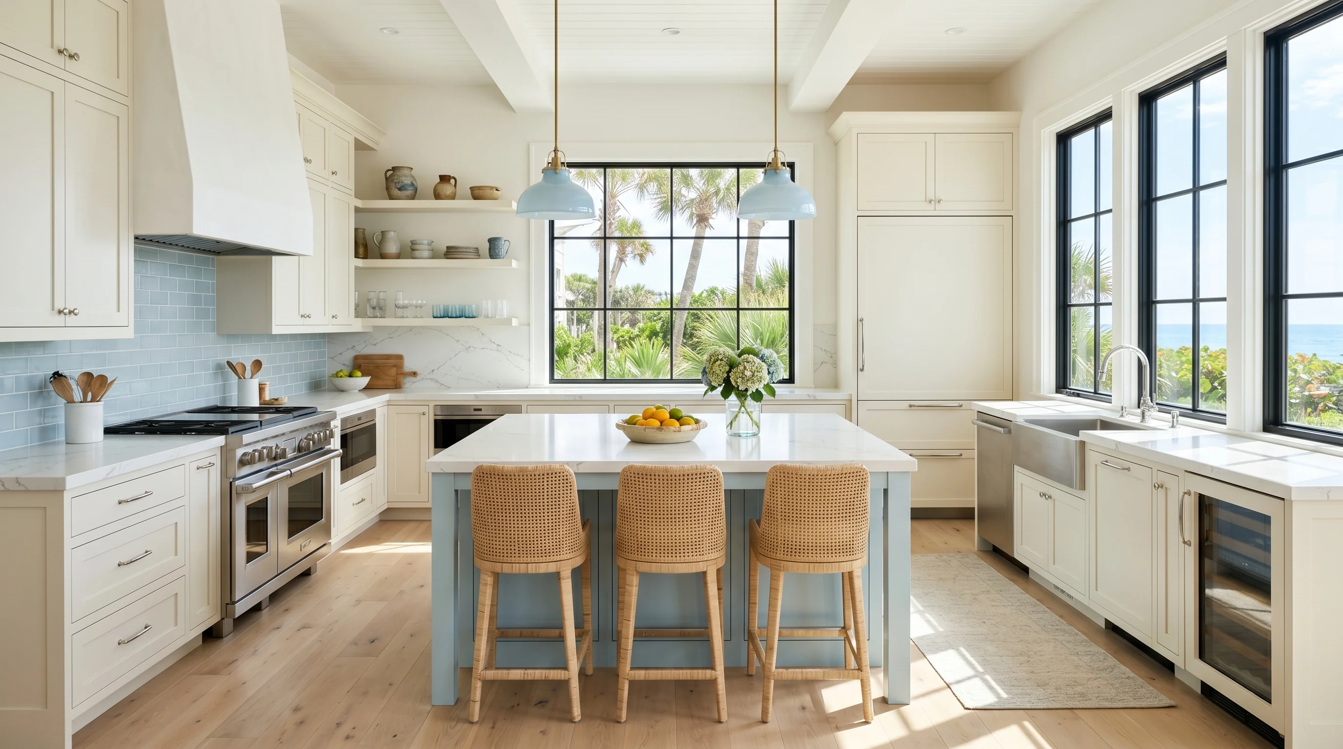 Palm Beach County kitchen with traditional raised panel cabinets by South Florida Kitchen & Bath Design