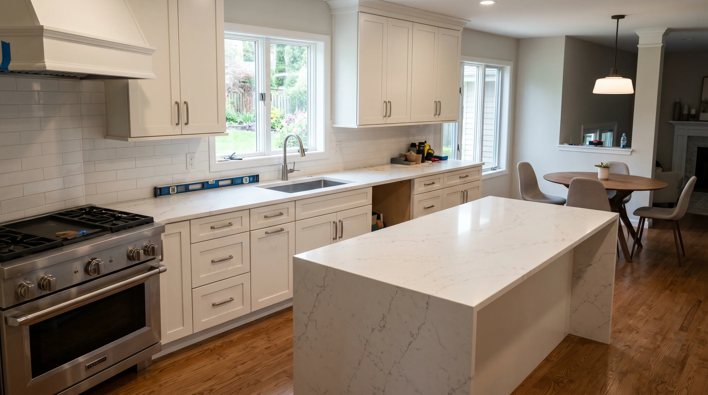 Greenacres kitchen remodeling installation in progress with cabinetry and stone countertops
