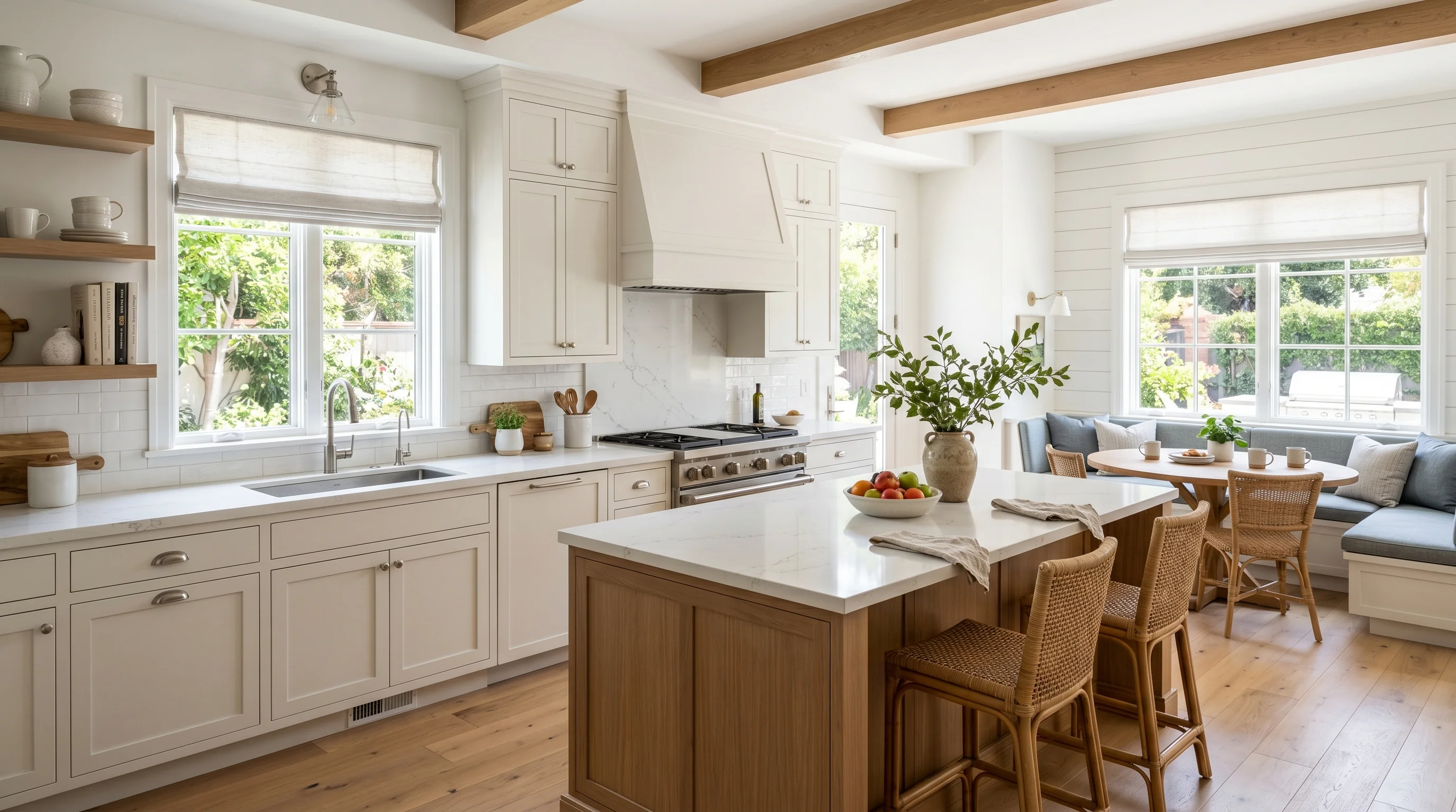 Transitional Raised Panel kitchen cabinets in a Greenacres, Palm Beach County kitchen