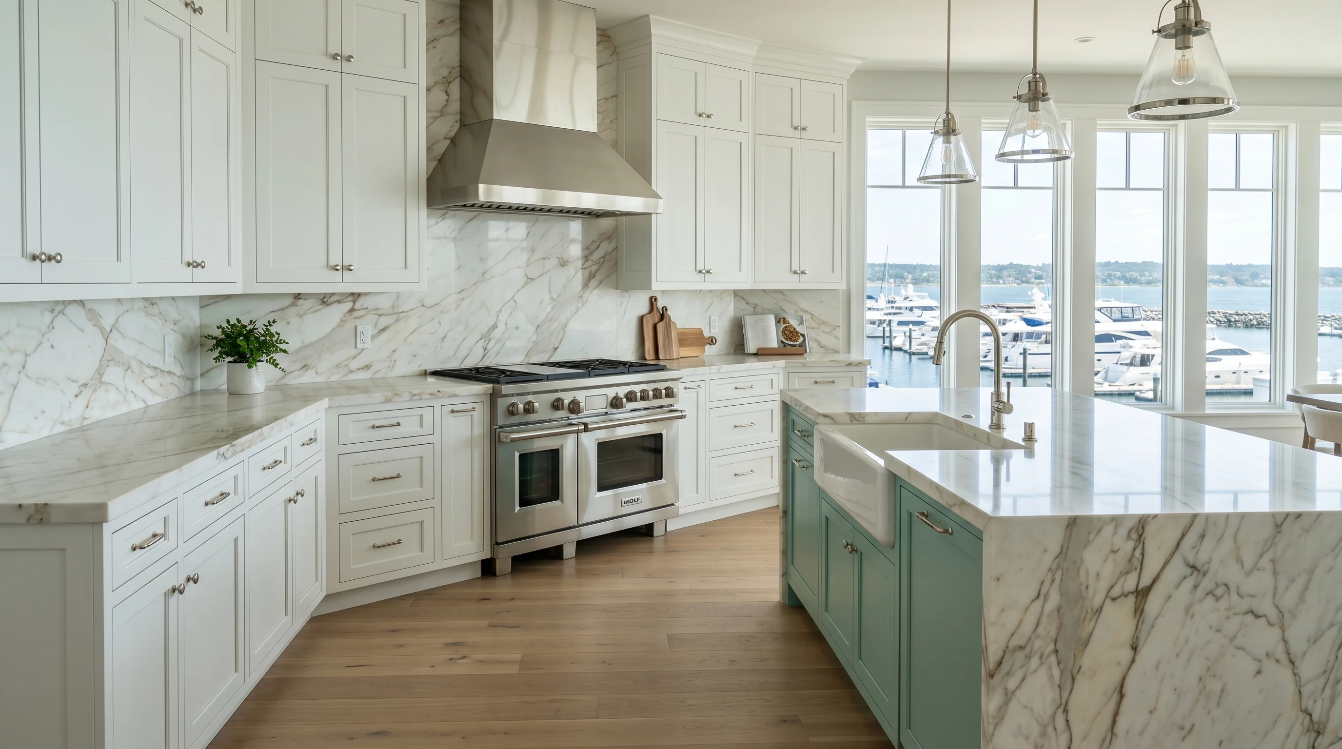 Two-tone Jupiter kitchen showing scope of remodel investment