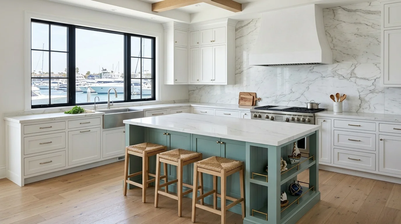 Two-tone Jupiter kitchen showing scope of remodel investment