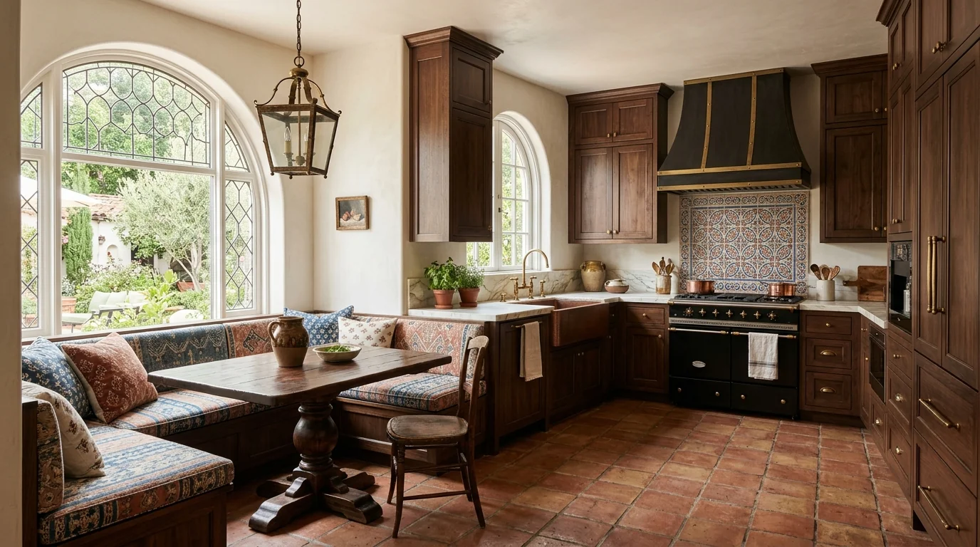 Lake Worth Beach kitchen with breakfast nook view and pantry-cabinetry wall