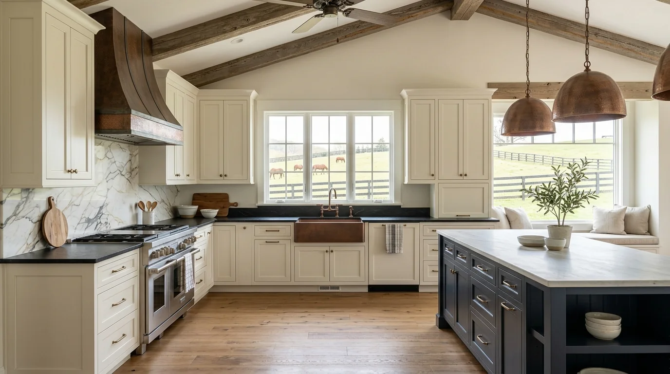 Two-tone Loxahatchee Groves kitchen showing scope of remodel investment