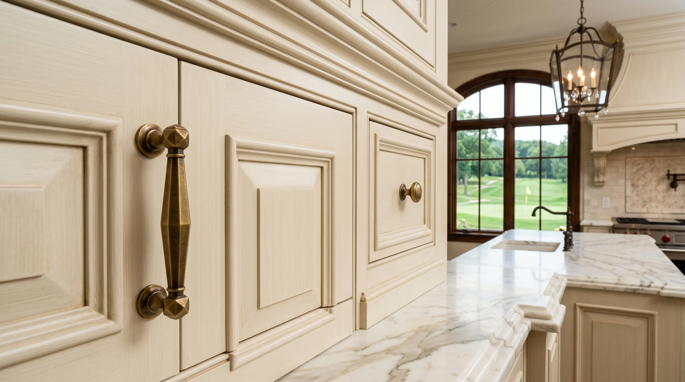 Transitional Shaker kitchen cabinets in a Palm Beach Gardens, Palm Beach County kitchen