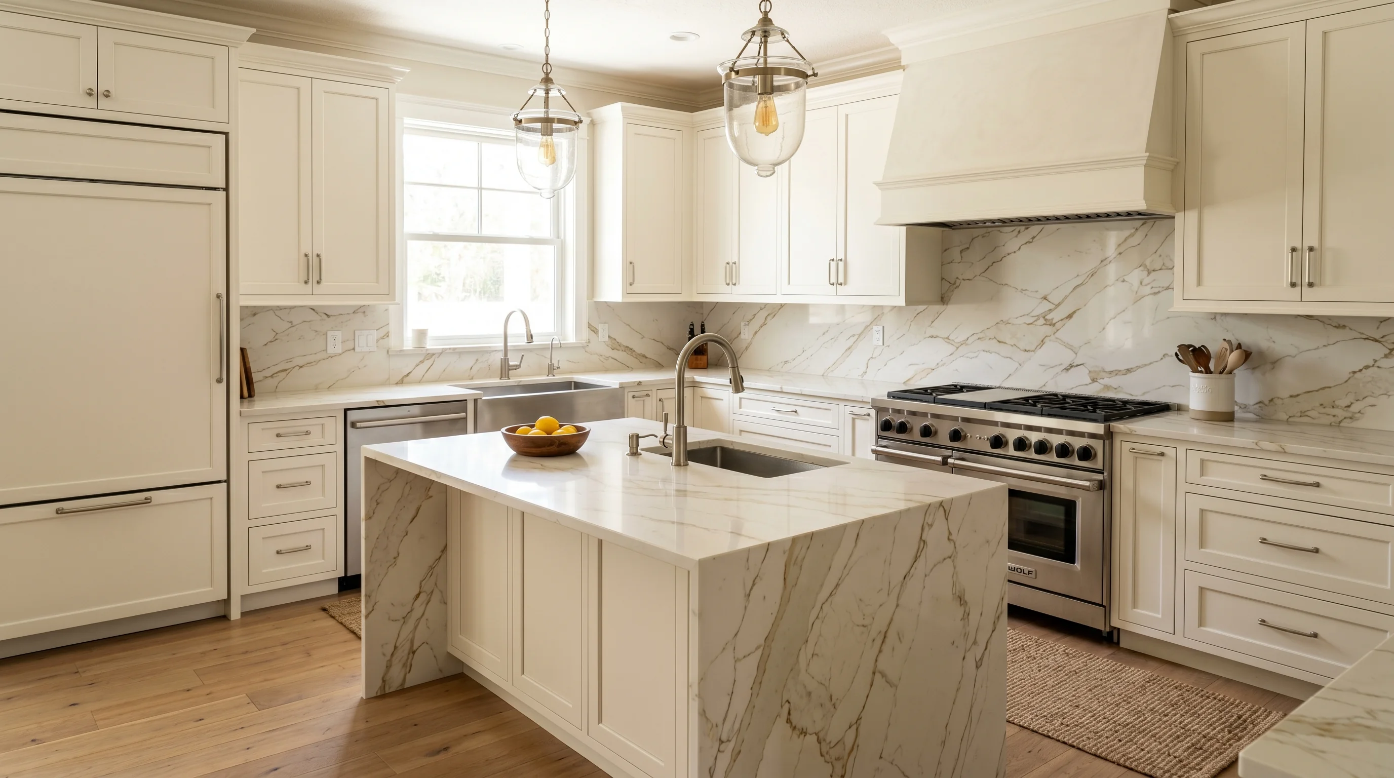 Royal Palm Beach kitchen with breakfast nook view and pantry-cabinetry wall