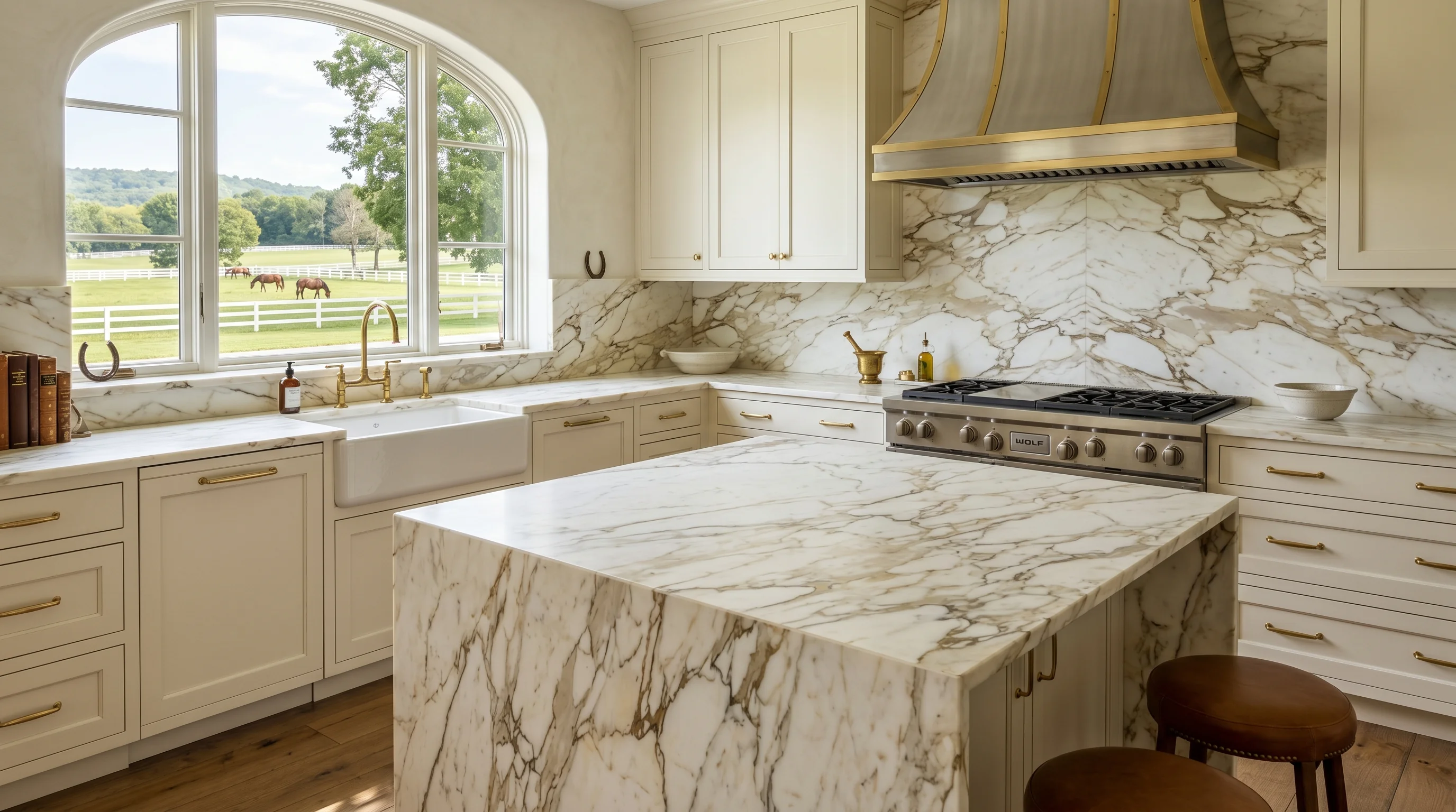 Two-tone Wellington kitchen showing scope of remodel investment