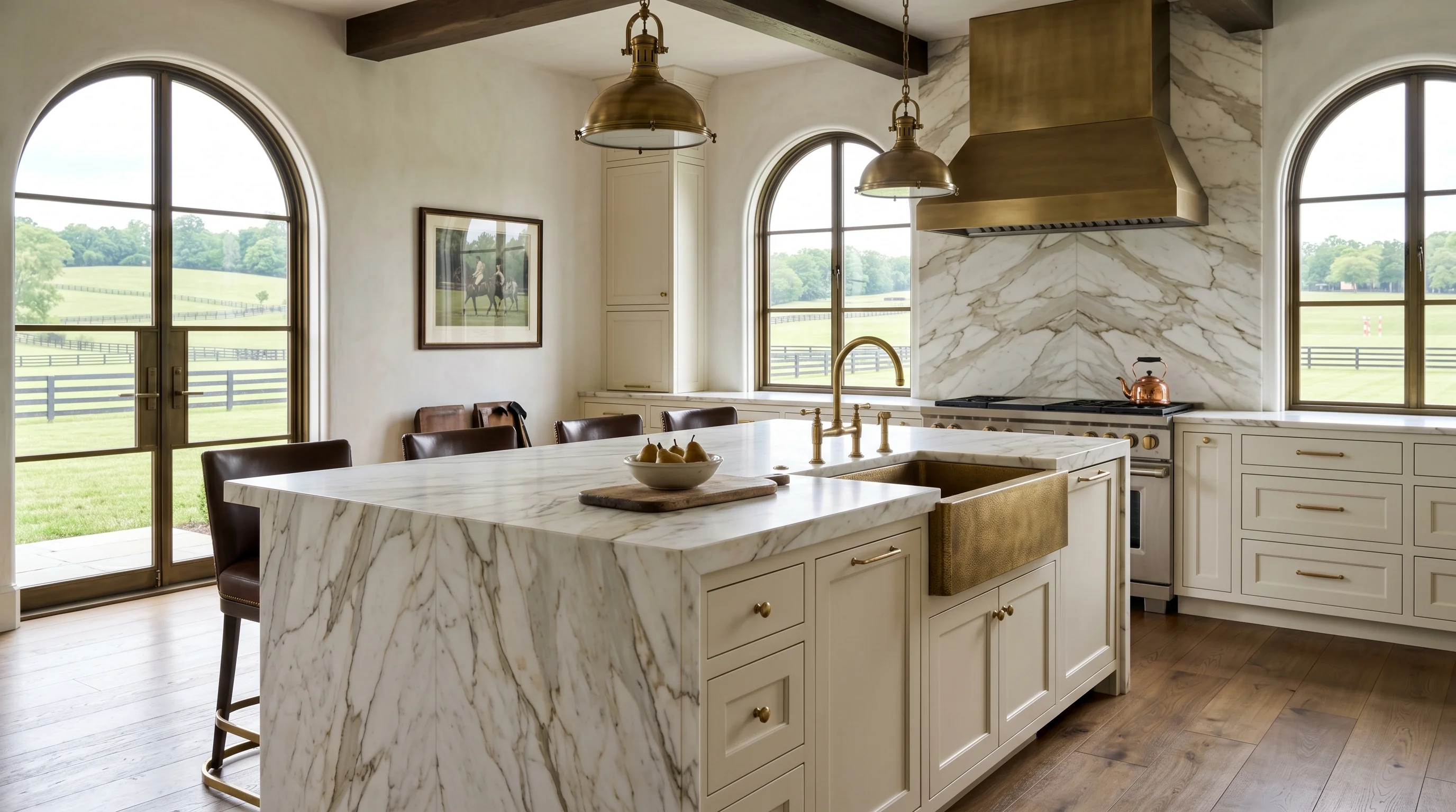 Wellington kitchen with breakfast nook view and pantry-cabinetry wall
